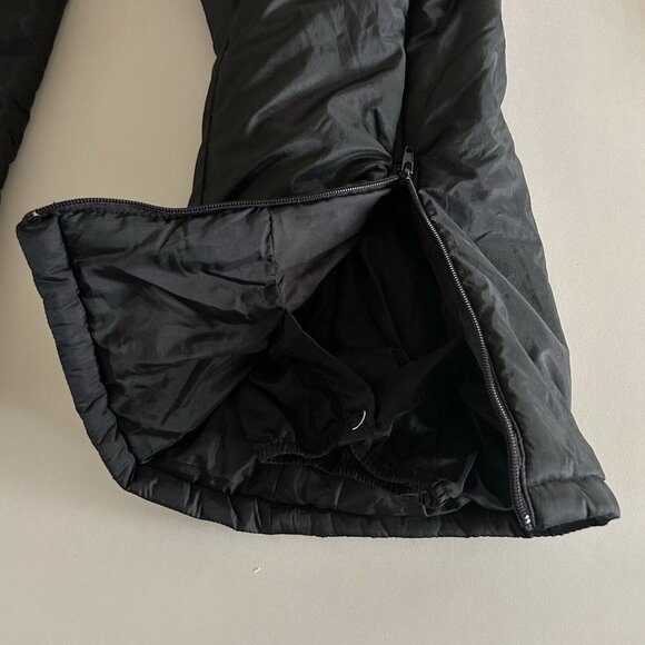 VTG Swiss Alps Outdoor Line Rugged Wear Black Ski Bib Pants Size L Waist 36 Goth - Picture 7 of 14